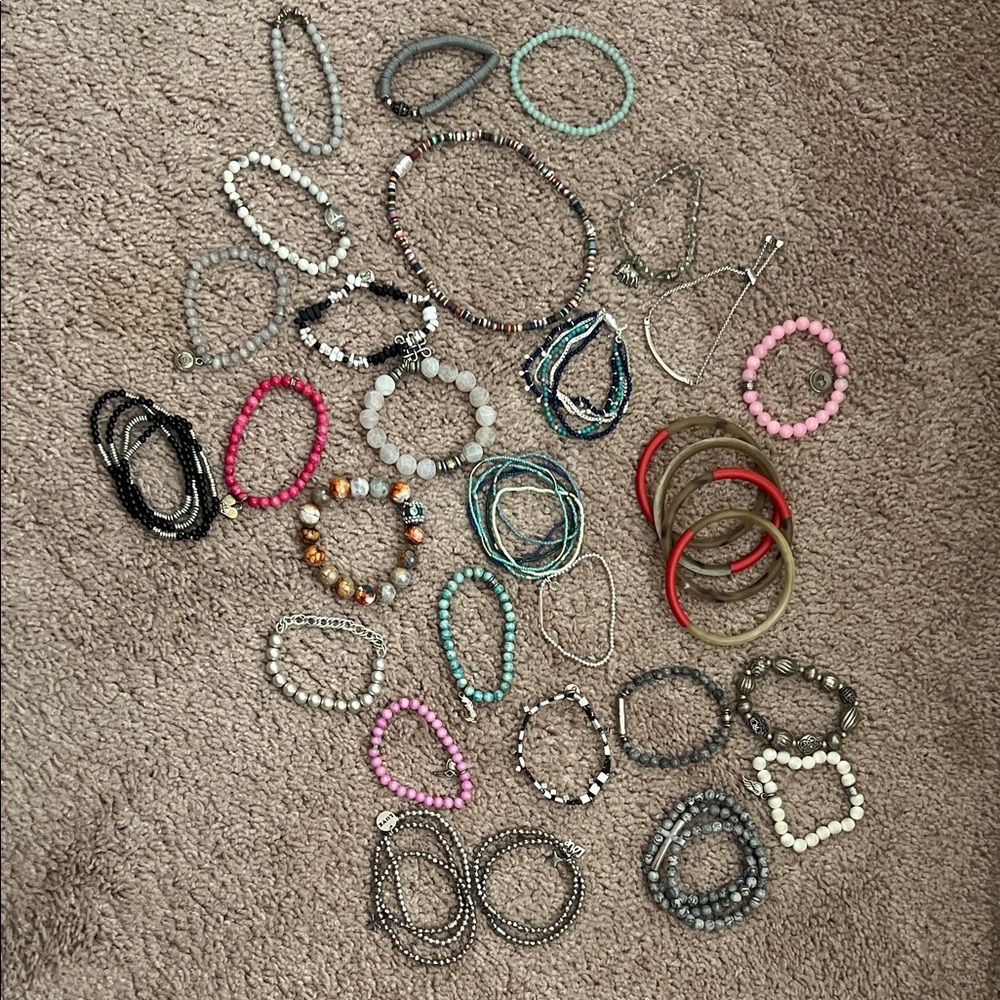 Elegant Multicolor Beaded Bracelet Set